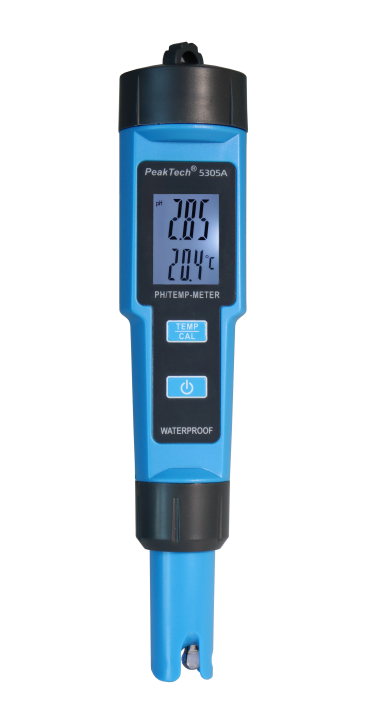 PeakTech 2-i-1 måleinstrument for pH og temperatur